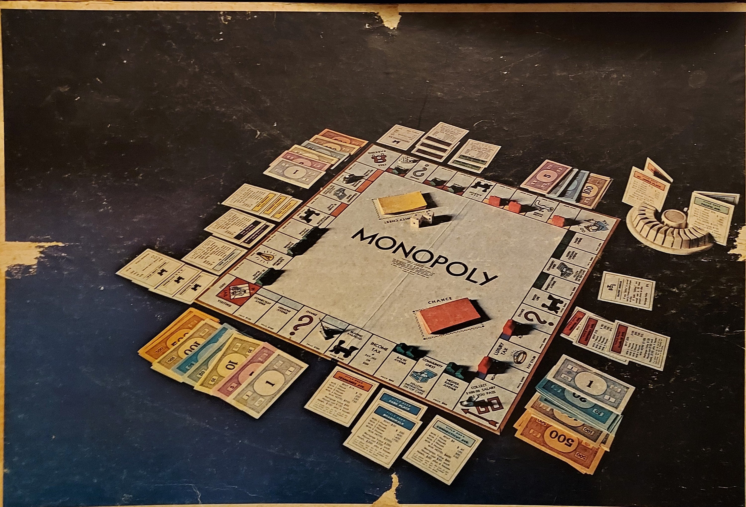 Monopoly Deluxe & Anniversary Editions Chance & Community Chest Plastic Trays 