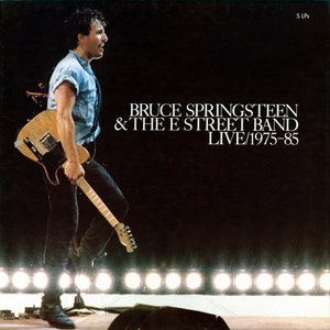 Vinilo vintage de 1986, Bruce Springsteen & The E Street Band en vivo (1975-1985), caja de 5 discos, Columbia C5X-40558