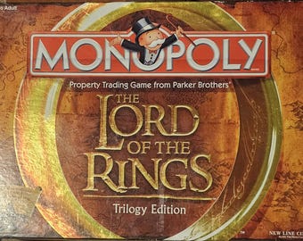 MONOPOLY - The Lord of the Rings Trilogy Edition, Board Game, 2003 Parker Brothers and Hasbro, COMPLETE