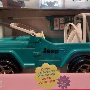 BARBIE Barbie Radio Control Jeep Wrangler Working Lights - Etsy