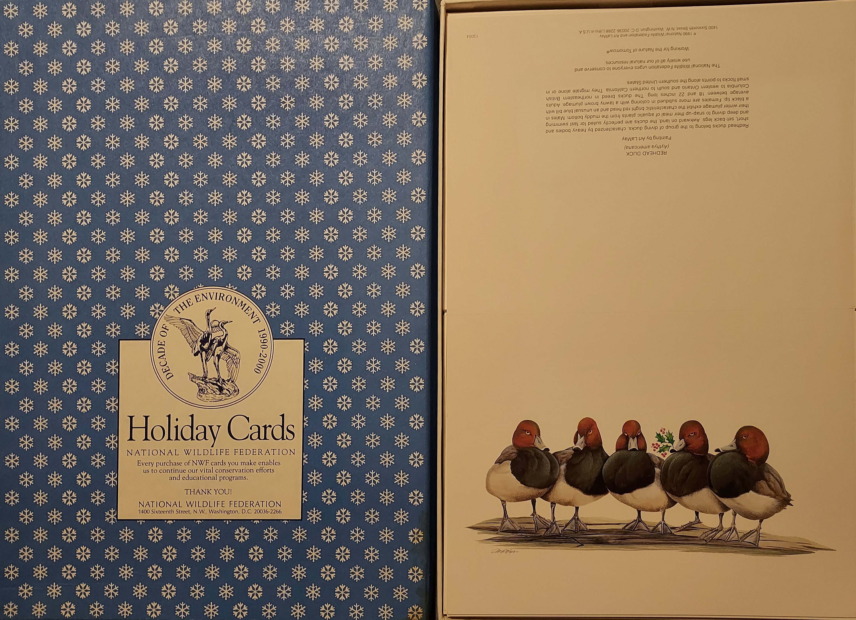 Vintage 1990s Vintage National Wildlife Federation Holiday Cards