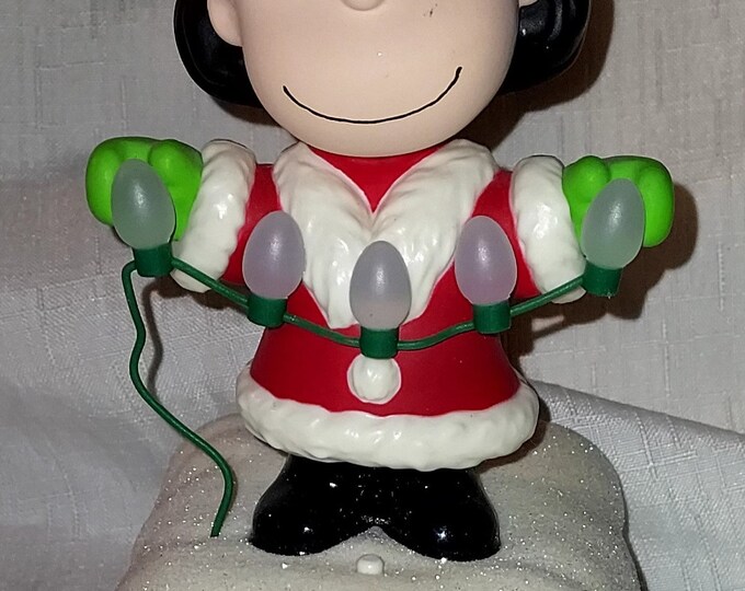 Hallmark Peanuts Christmas Light Show Lucy Music and Lights Etsy