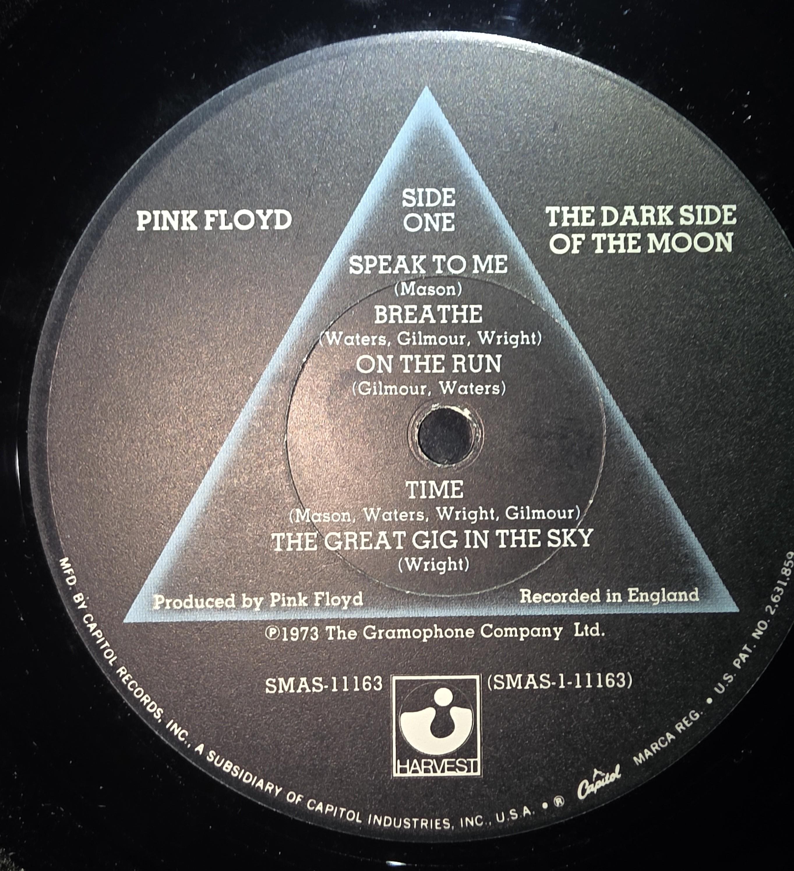 Vintage LP, Pink Floyd Dark Side of the Moon Vinyl Album, 1973