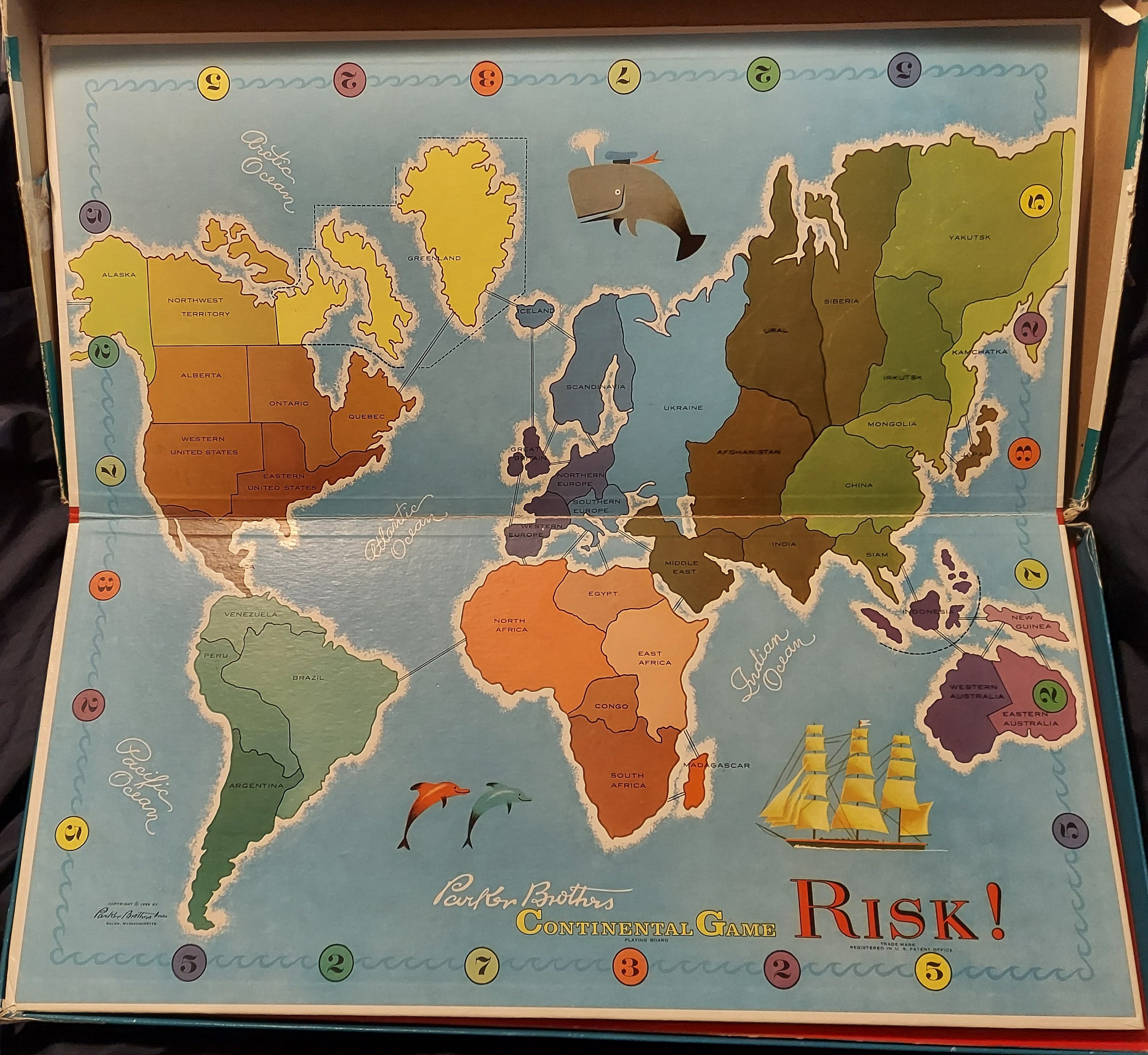 Original Risk Board Game Map