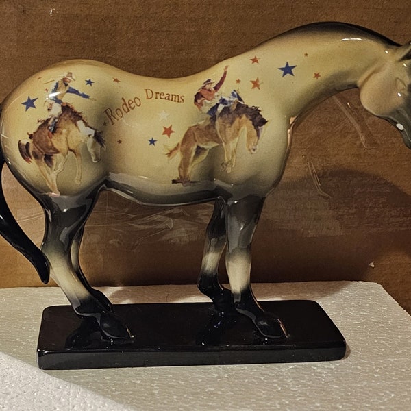 Horse Figurines, Pony Figurines, The Trail of Painted Ponies Rodeo Dreams, Red Shed- Walking Horse Statute Retired