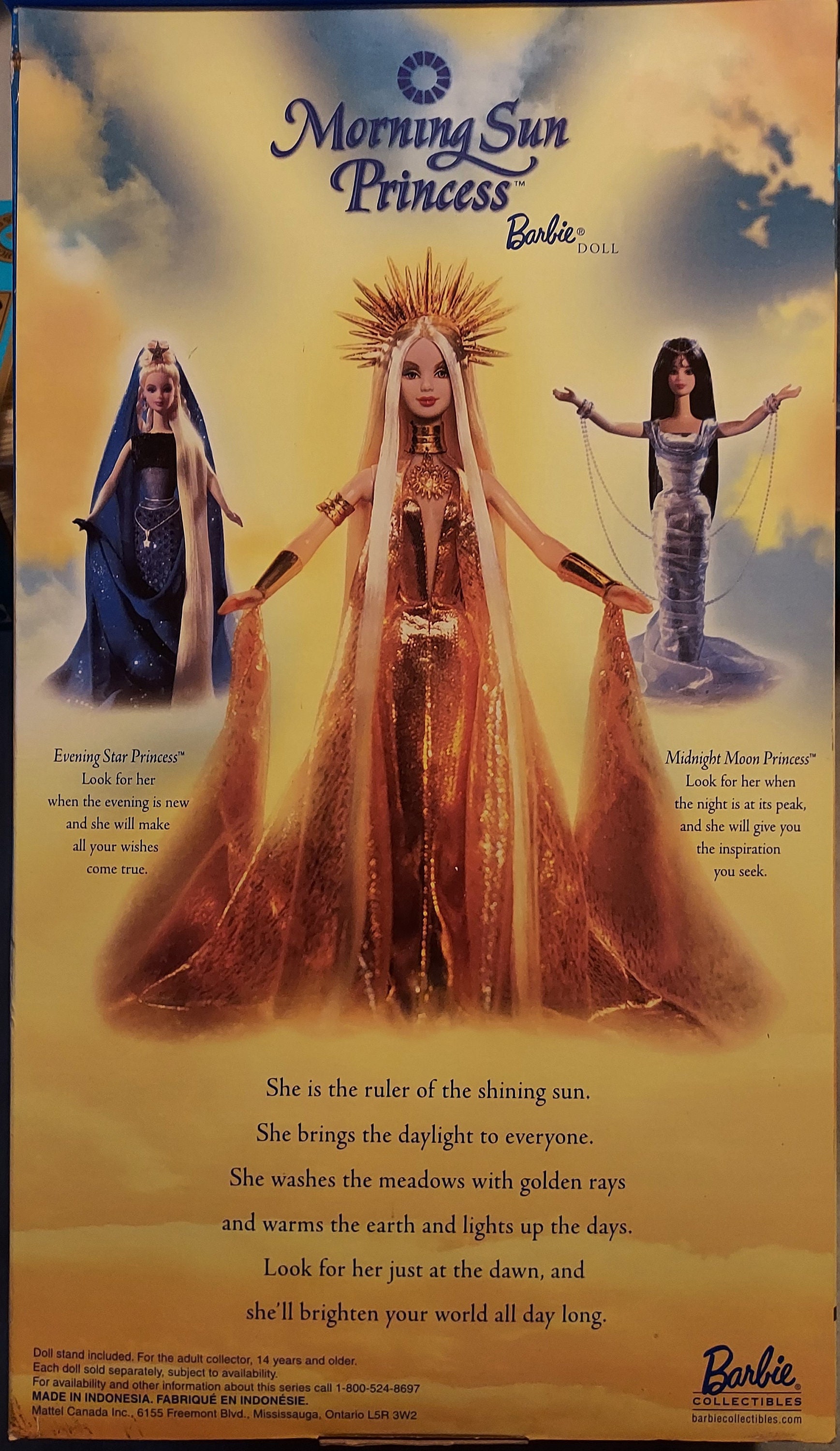 BARBIE, Morning Sun Princess, Celestial Collection, Collector Edition, 2000 Mattel, #27688, NRFB