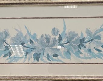 Vintage Henry Howells Watercolor, Williamsburg Bouquet, Signed and Dated 1992, Professionally Framed, abstract floral fine art painting