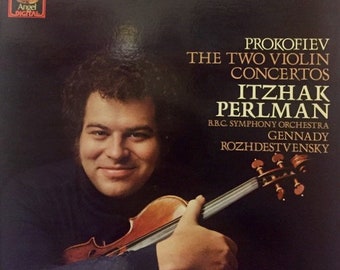 Vintage LP - Prokofiev, Itzhak Perlman, The Two Violin Concerto, 1982 Angel Records, DS-37800