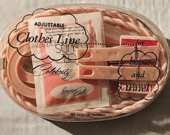 Vintage 1960s Adjust Clothes Line, Home and Travel 2 Clips, Soap Prop by Celebrity