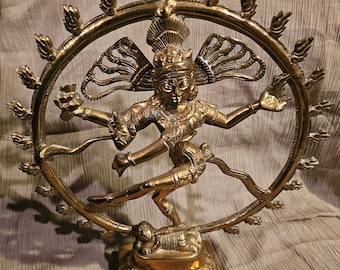 Brass Natraj Murti Statue Idol Sculpture Shiva - Nataraja the Lord of Dance Natrajan, Collectible Statute