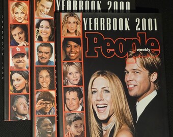 xxx People Weekly Yearbook, 1999, 2000, 2001 Annual People Magazine Collector's Editions, HardCover, Lot of 3