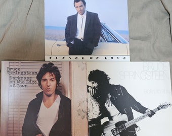 Vintage Vinyl - Bruce Springsteen LPs, Born to Run, Darkness on the Edge of Town, Tunnel of Love