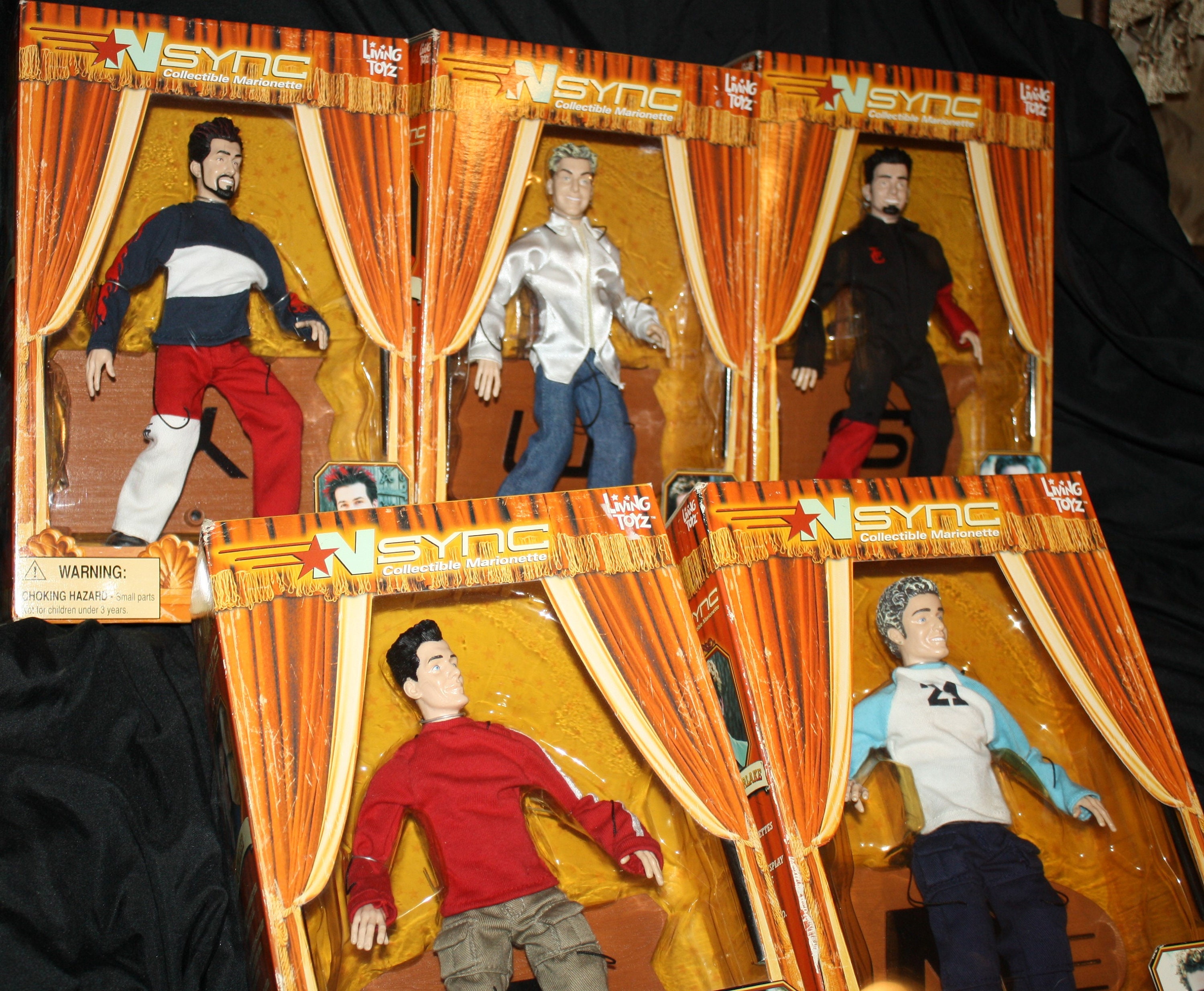 NSYNC Collectible 10 Dolls, 2000 Living Toyz, Complete Set