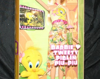 BARBIE Loves Tweety Piolin Piu-Piu, Looney Tunes Back in Action, Foreign Edition, Mattel, NRFB