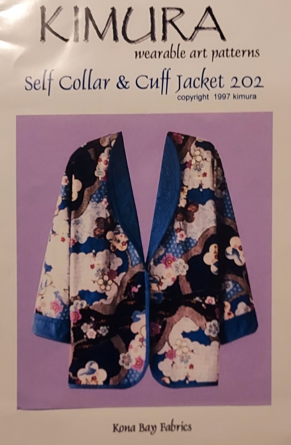 Kona Bay Fabrics 202, Kimura Self Collar & Cuff Jacket, Sewing Pattern