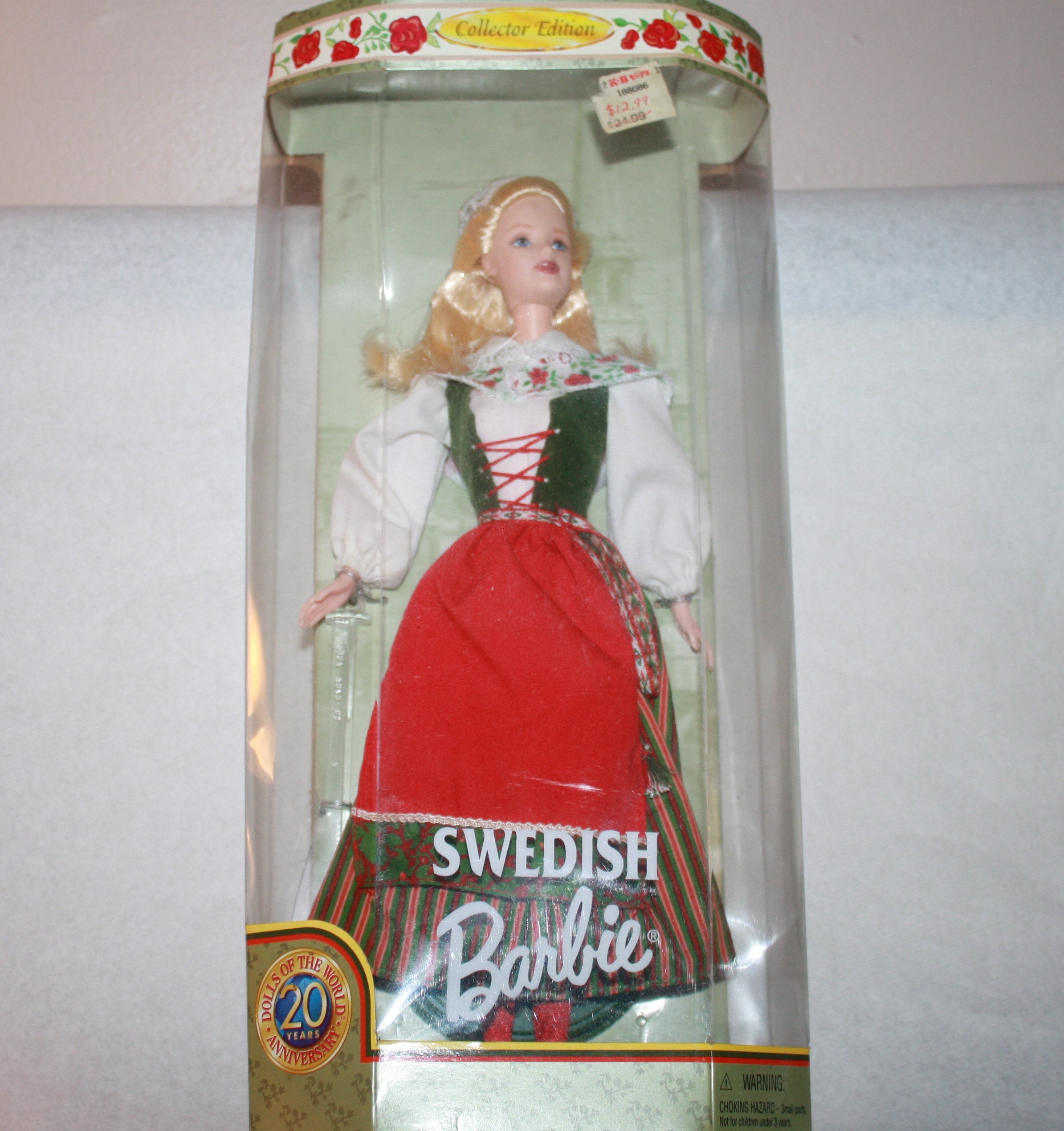 Barbie Dolls Of The World Collection Swedish Barbie 1999 Mattel Nrfb