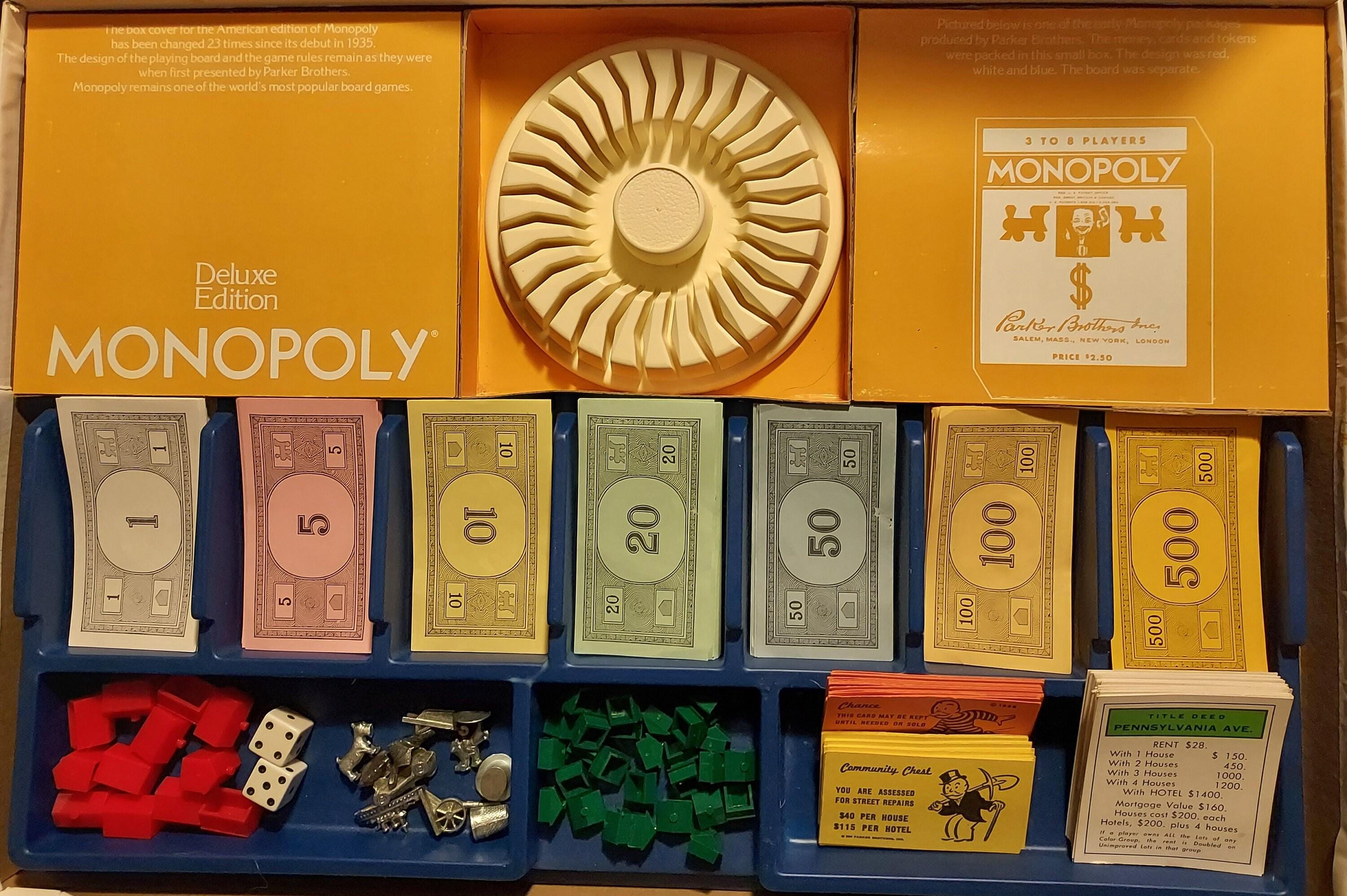 Vintage Monopoly 1964, 1974, 1984, 1998 Deluxe Editions, Special