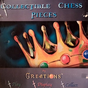 The Chessmen Medieval Times Crusades Red & White Maltese Knight, Hand Painted Pieces by W. U. - NO Board