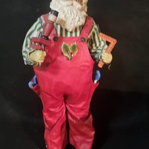 Vintage 1987 Clothique Possible Dreams Christmas Santa Claus Overalls WorkShop