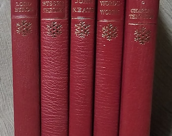 Vintage Poems Book Set, Percy Blysshe Shelley, Lord Tennyson, William Wordsworth, John Keats, Lord Byron, William Collins Sons & Co.