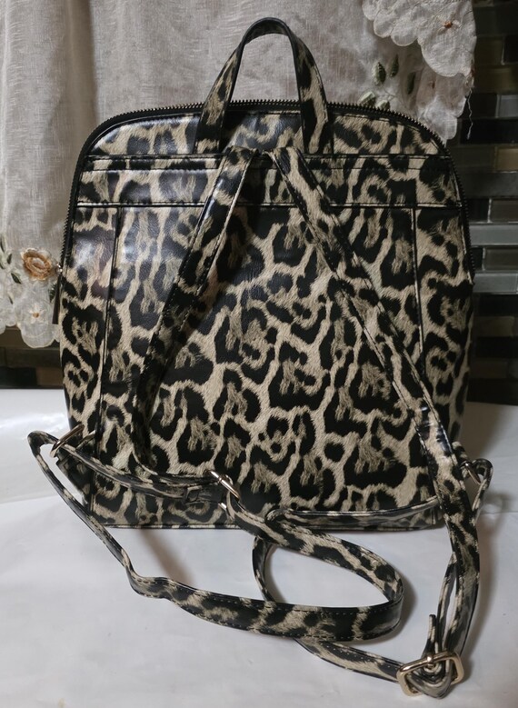 Aldo Cuveth Backpack Purse Leopard Print View 2