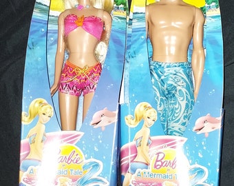 BARBIE, Barbie & Ken in A Mermaid Tale, Mattel, NRFB