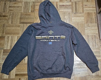 Vintage Official NFL New Orleans Saints Football Pullover Hoodie, Sweatshirt, NFL Apparel, Size Large, Made in U.S.A
