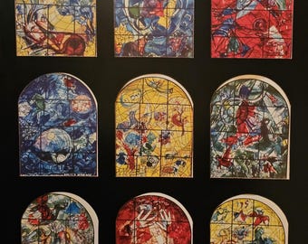 Marc Chagall Stained Glass Window Post Cards, Lot of 9