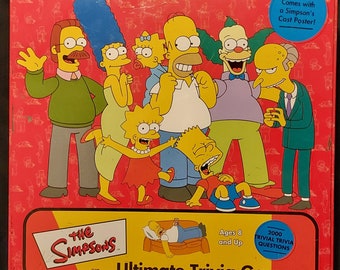 The Simpsons Ultimate Trivia Game, Homer's Trivia Game, Bart's Trivia Game, Collectible Tins, Board Game, Cardinal Industries, COMPLETE