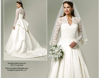 Butterick B5731 Sewing Pattern, Misses' Bride, Wedding, Formal, Special Occasion Dresses, Size A5 6-14, UNCUT
