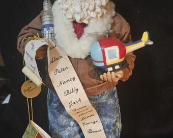 Vintage 1998 Clothtique Possible Dreams Santa Claus's Flying Machines Christmas Rocket