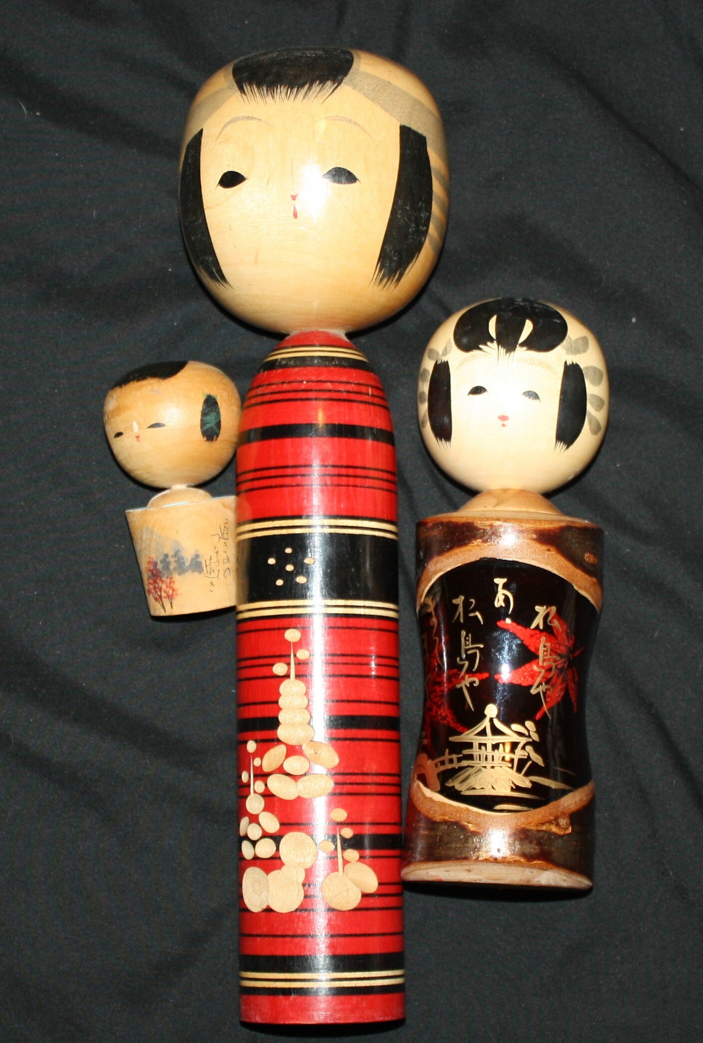 Vintage Japanese Korean Dolls with Delicately Handpainted and Carved