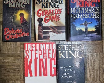 STEPHEN KING First Edition Hardcover Books with Dustjackets, First Edition Printing