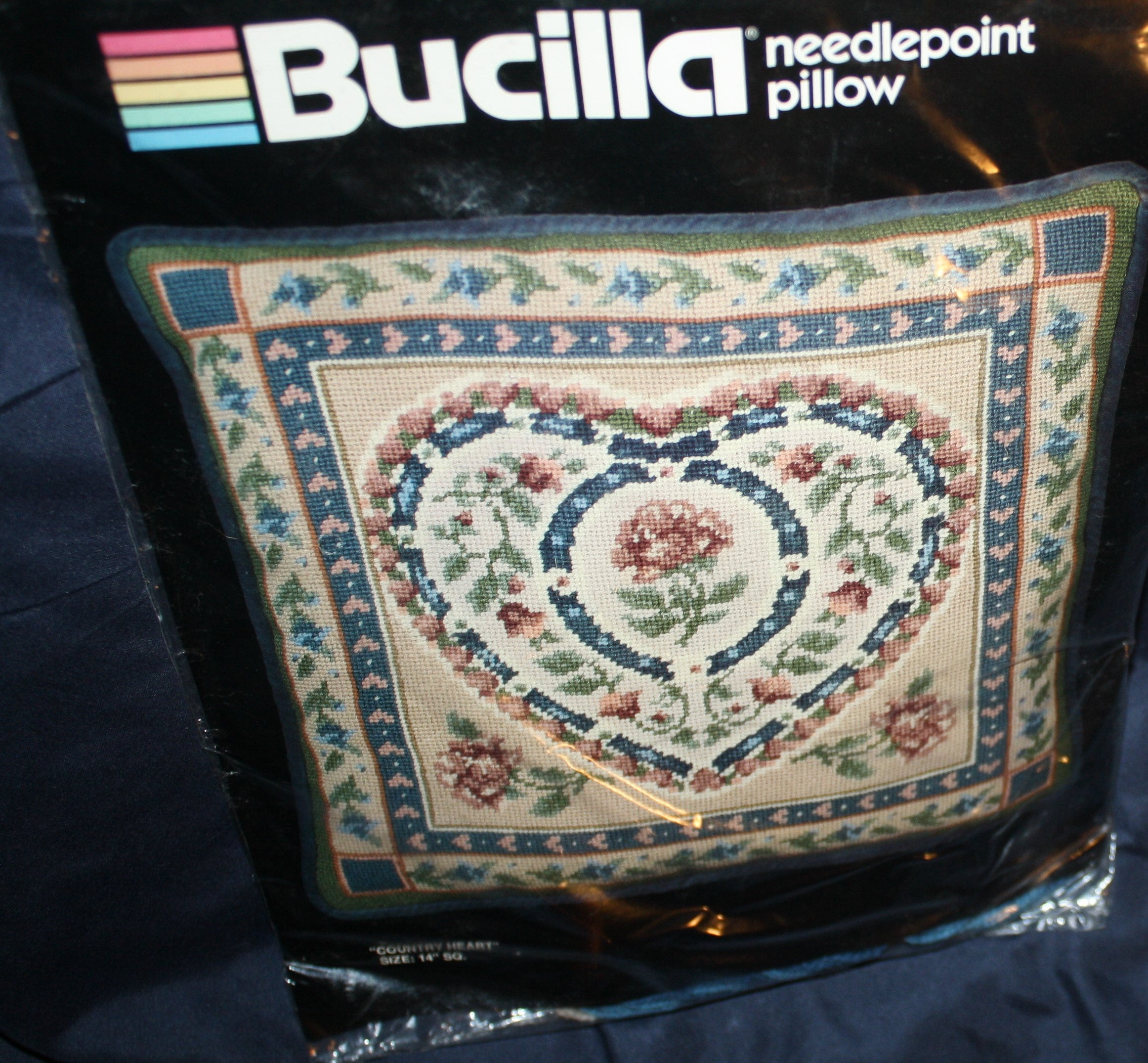 Bucilla Needlepoint Kit Country Heart 1970 s 4616 NIP Bucilla needlepoint kit country heart 1970 s 4616 nip
