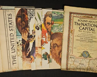 National Geographic Maps - UNITED STATES, Atlantic Ocean, Pacific Ocean, Indian Ocean - ORIGINAL Maps