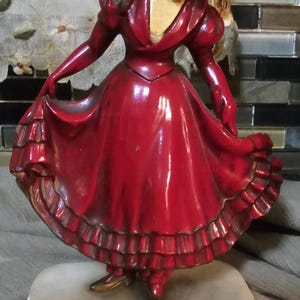 Vintage Suffragette Woman Pot Metal Figurine, J.B. Hirsch Foundry