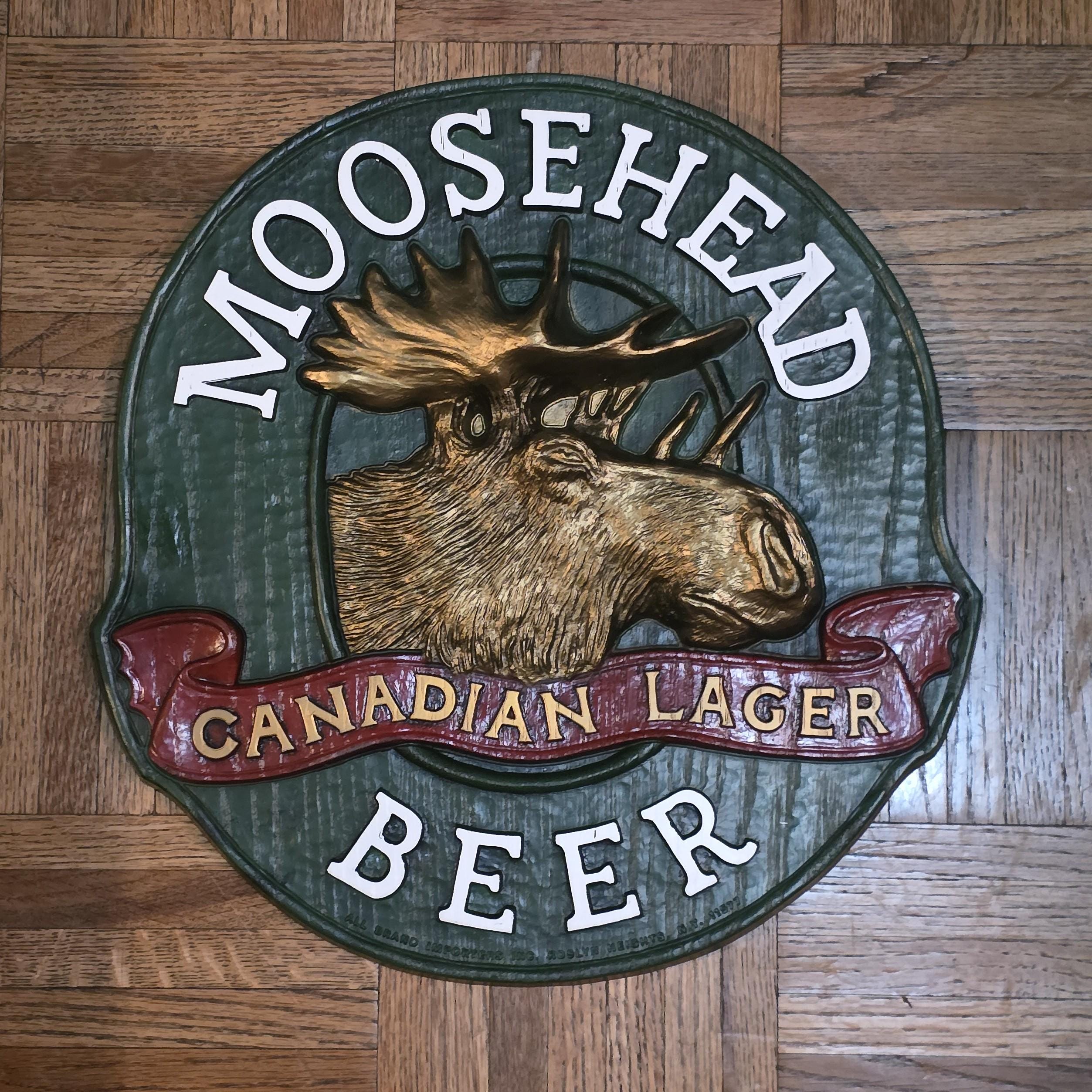 Vintage 1980's-1990's Moosehead Canadian Lager Beer Plastic Molded