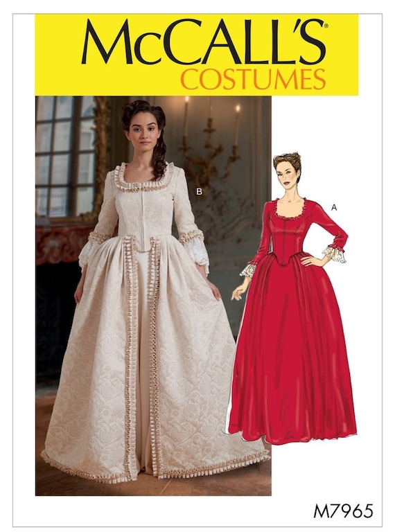 Mccall's Costumes M7965 Sewing Pattern Historical | Etsy