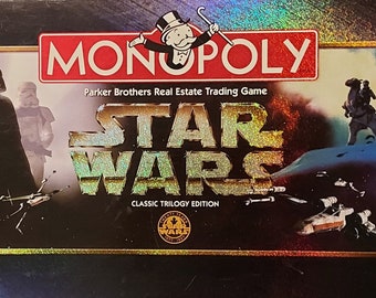 MONOPOLY - Star Wars Classic Trilogy Edition, Board Game, 1997 Parker Brothers, COMPLETE