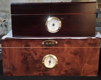 Cigar Boxes, Humidors, Tempered Glass Top Display, Cigar Box
