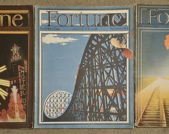 Vintage Fortune Magazines, 1938, 1939, 1940, 1946 Publications, FULL/ENTIRE