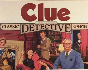 Classic Clue Board Game, Mystery, Classic Detective Game, Board Game, 1986 Parker Brothers, COMPLETE