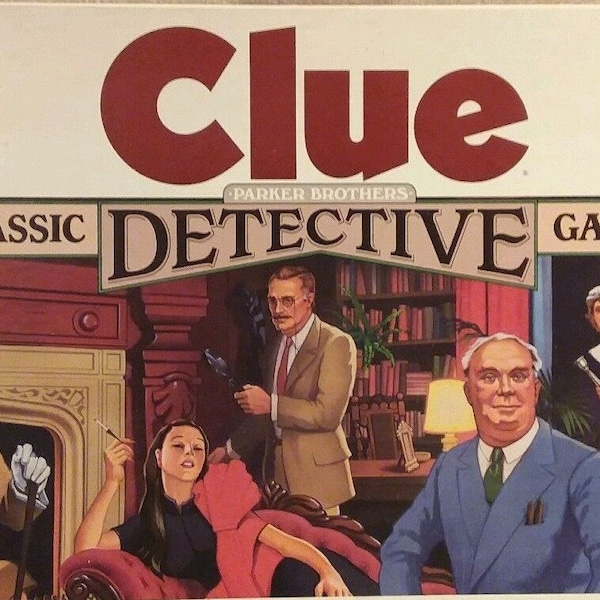 Classic Clue Board Game, Mystery, Classic Detective Game, Board Game, 1986 Parker Brothers, COMPLETE