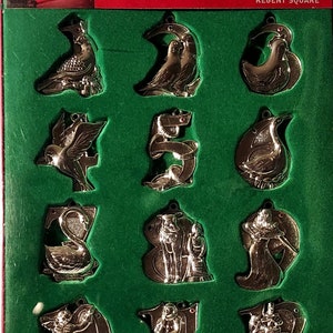 Harvey Lewis 12 Days if Christmas Ornaments Set Silver Plated Set with Swarovski Crystals, Original Case, NIB