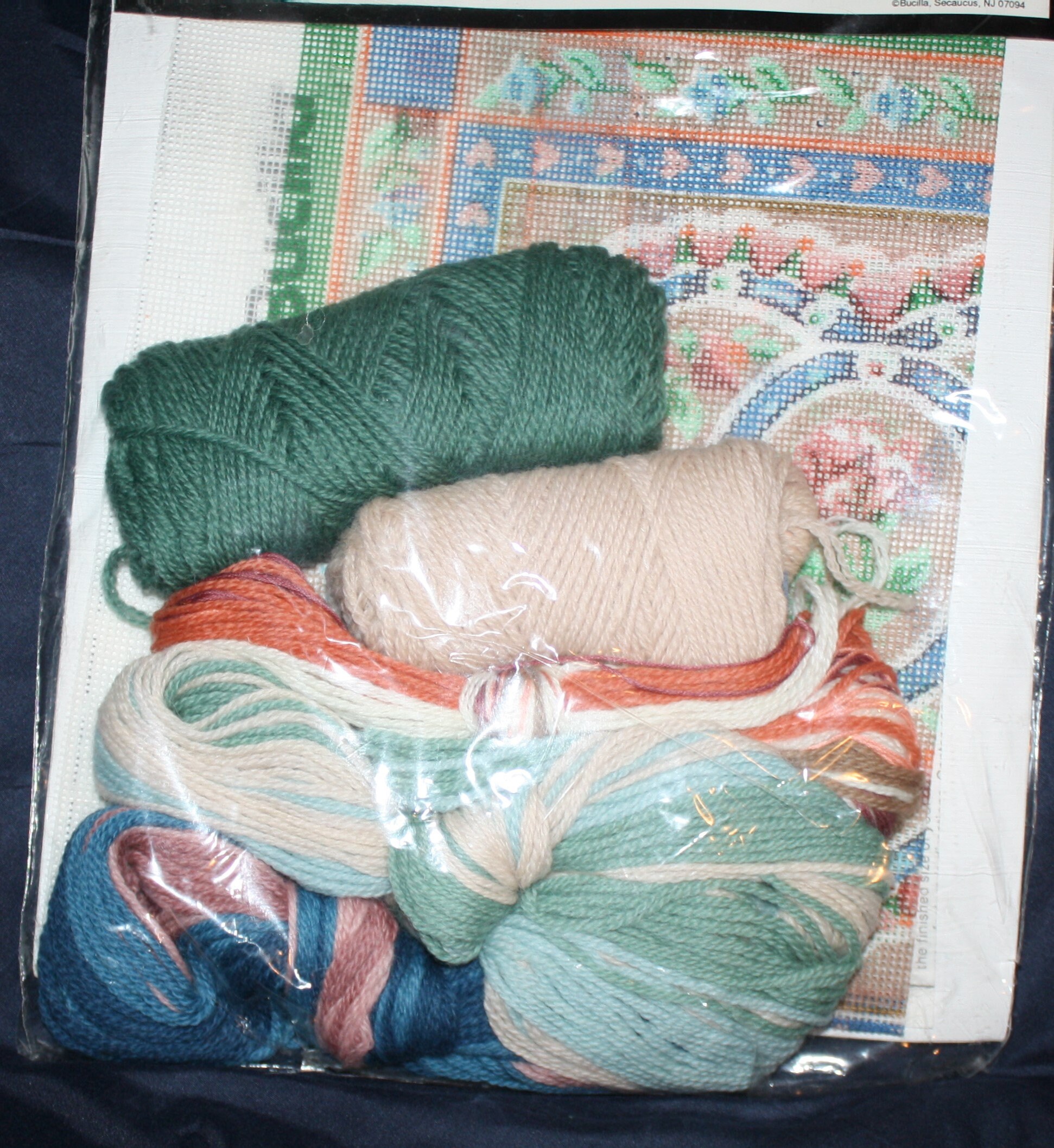 Bucilla Needlepoint Kit, Country Heart, 1970’s, 4616, NIP