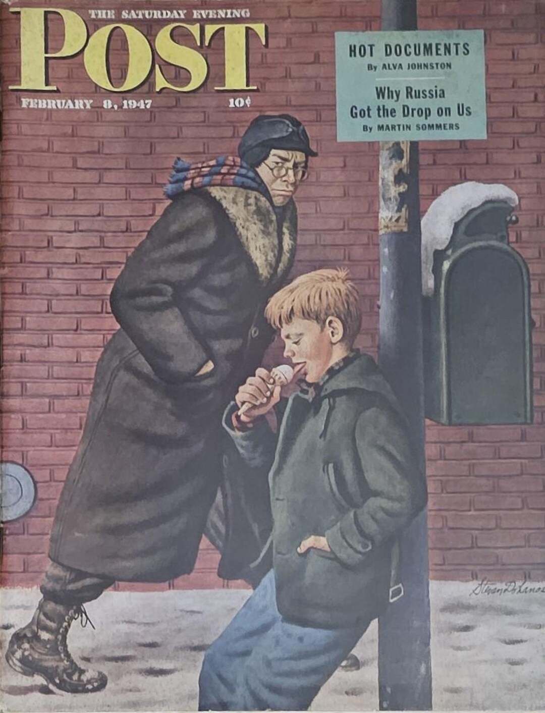 Vintage 1940s the Saturday Evening Post Magazines, February 8