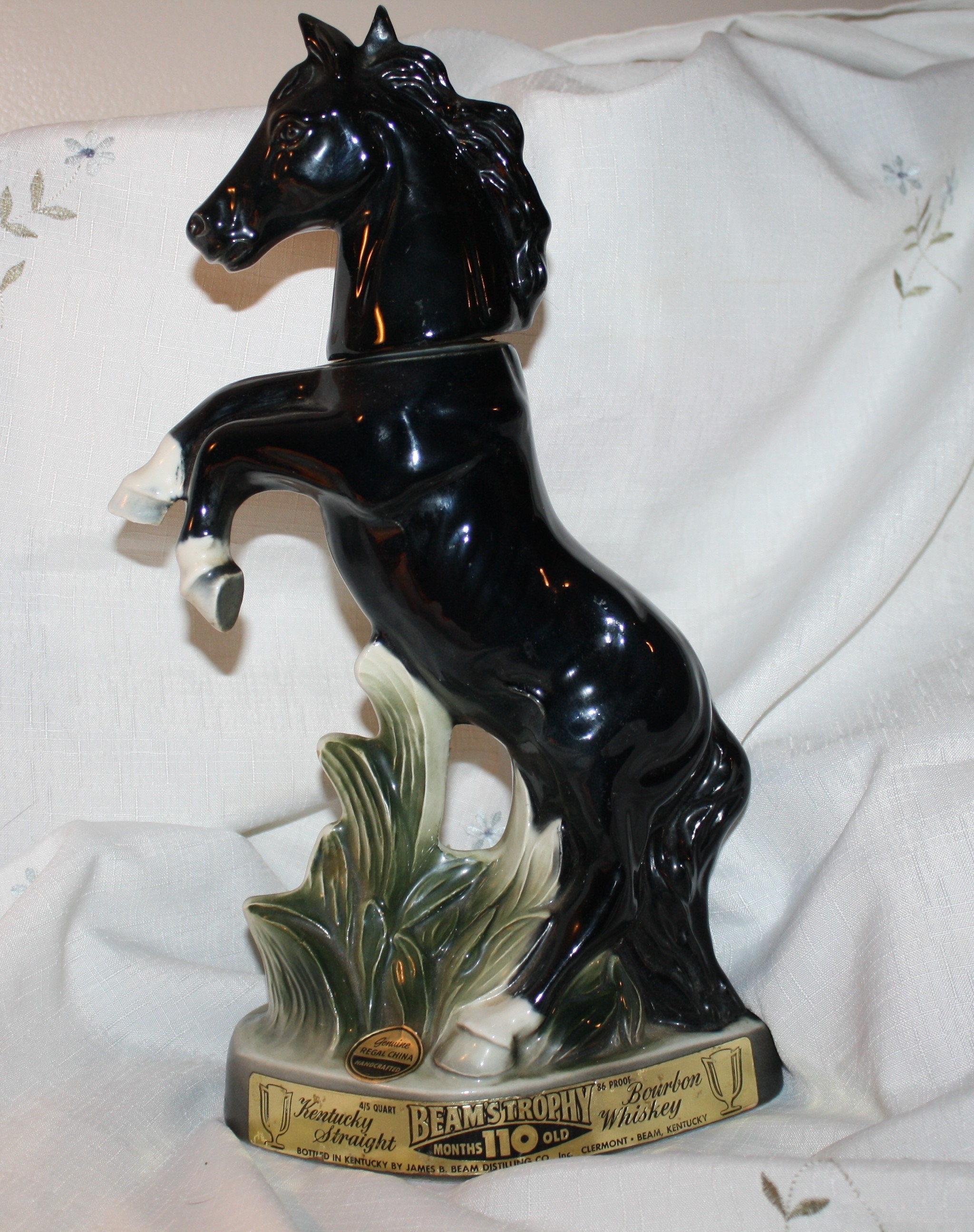 Jim Beam Decanter, Black Stallion, Collectable Decanter, 1962 Jim Beam
