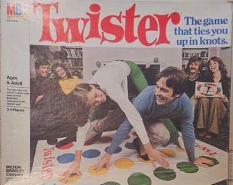 Vintage 1960s Twister Board Game, Milton Bradley