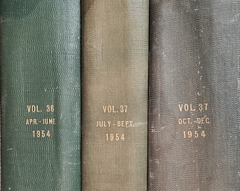 Vintage Life Magazine Vol. 36 & 37: Issues April - June 1954 Year, July - Sept 1954 Year, Oct - Dec 1954 Year, Hard Cover Bound Books