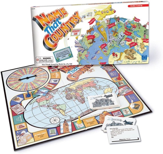 Vintage Name That Country Board Game Geography Game Etsy